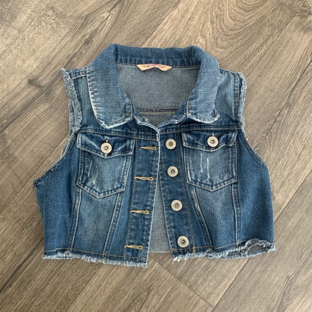 Cropped Jean Vest